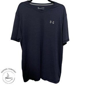 Mens Navy Blue V-Neck XL Under Armour Tshirt
